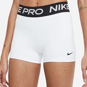 Nike Pro White and Black Compression Shorts Size Large⭐️